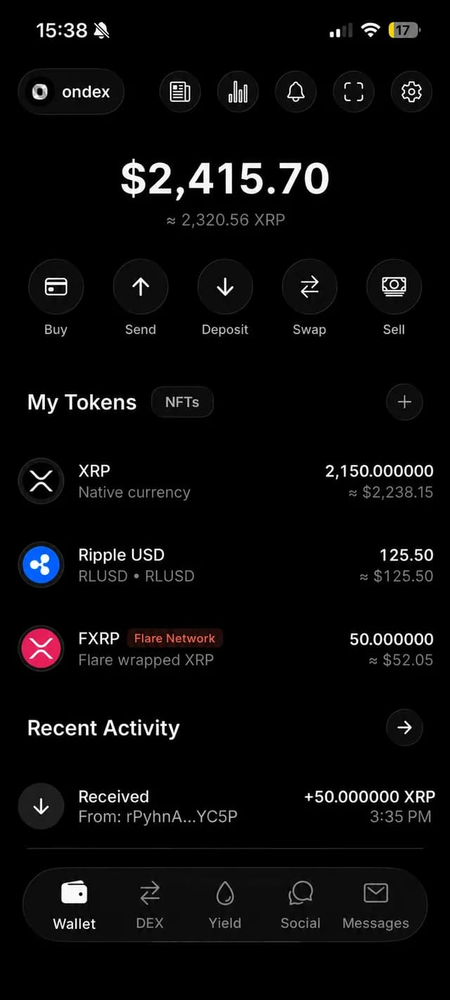 Ondex mobile XRP wallet interface used as one example in a wallet decision guide